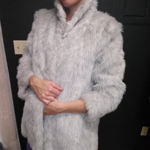 VTG 70's J Cesaratti Stand Up Collar Faux Fur Coat